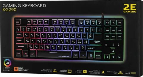 Клавиатура игровая 2E GAMING KG290 LED USB Black