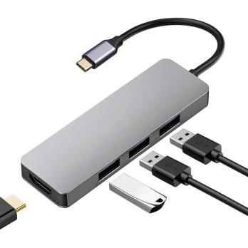 АДАПТЕР TYPE C 4IN ONE (USB PORT3 + HDMI) -BYL-2008N