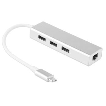 Новейший USB C Ethernet USB 3.0 2.0 To RJ45 концентратор 10/100/1000 Мбит/с Ethernet Адаптер Сетевая карта USB Lan для Macbook Windows