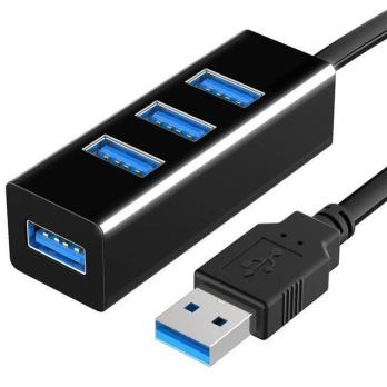 USB Hub, Портативный 4-портовый концентратор USB 3.0, высокоскоростной USB-кабель, разделитель, зарядное устройство, удлинители, USB-разветвитель, адаптер OTG для телефона, ПК