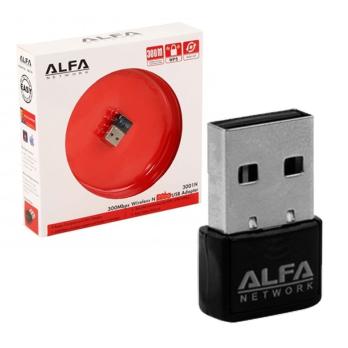 USB-адаптер Alfa Wifi LAN Card 300 Мбит/с с компакт-диском с драйверами для ПК