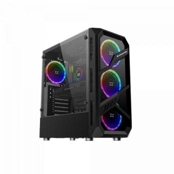 Case Xigmatek | LAMIYA | Midi Tower | RGB | USB 3.0 x1, USB 2.0 x2,HD Audio  | 3.5 x2, 2.5x2 | No DVD | Black