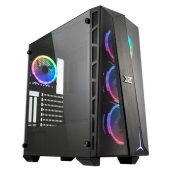 Case Xigmatek | CYCLOPS | Midi Tower | RGB | USB 3.0 x1, USB 2.0 x2,HD Audio  | 3.5 x2, 2.5x4 | No DVD | Black